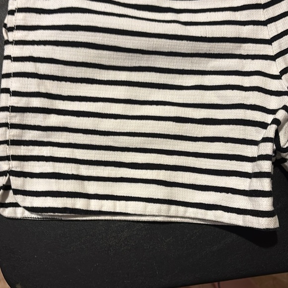 J Crew Black and White Stripe High Rise Shorts - Picture 6 of 8